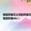 智能拼音怎么写的拼音怎么写（智能拼音abc）