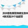 洪水橙色预警持续生效中 广西14条河流20个站超警