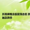 折叠屏概念股震荡走低 凯盛科技触及跌停