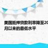 美国抵押贷款利率降至2023年2月以来的最低水平