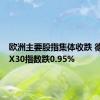 欧洲主要股指集体收跌 德国DAX30指数跌0.95%