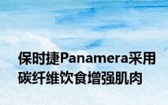 保时捷Panamera采用碳纤维饮食增强肌肉