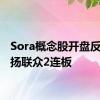 Sora概念股开盘反弹 华扬联众2连板