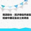 朗源股份：因涉嫌信息披露违法违规被中国证监会立案调查