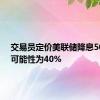 交易员定价美联储降息50BP的可能性为40%