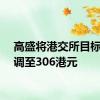 高盛将港交所目标价下调至306港元