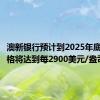 澳新银行预计到2025年底黄金价格将达到每2900美元/盎司