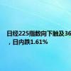 日经225指数向下触及36000点，日内跌1.61%