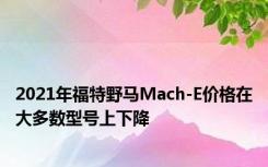 2021年福特野马Mach-E价格在大多数型号上下降