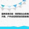 国家体育总局：将研制出台体育用品转型升级、户外运动高质量目的地等政策措施