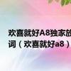 欢喜就好A8独家放送歌词（欢喜就好a8）