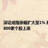 深证成指涨幅扩大至1% 两市超4800家个股上涨