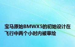 宝马原始BMWX5的初始设计在飞行中两个小时内被草绘