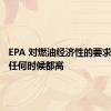 EPA 对燃油经济性的要求比以往任何时候都高