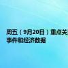 周五（9月20日）重点关注财经事件和经济数据