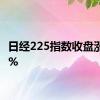 日经225指数收盘涨1.53%