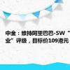 中金：维持阿里巴巴-SW“跑赢行业”评级，目标价109港元