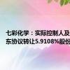 七彩化学：实际控制人及控股股东协议转让5.9108%股份