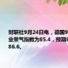 财联社9月24日电，德国9月IFO商业景气指数为85.4，预期86，前值86.6。