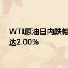 WTI原油日内跌幅一度达2.00%