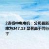 2连板中电电机：公司最新滚动市盈率为347.13 显著高于同行业平均水平