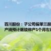 百川股份：子公司偏苯三酸酐一期产线预计继续停产1个月左右