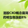 港股CXO概念震荡拉升 药明生物涨超8%