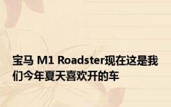 宝马 M1 Roadster现在这是我们今年夏天喜欢开的车