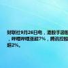 财联社9月26日电，港股手游股普遍走强，哔哩哔哩涨超7%，腾讯控股、网易涨超2%。