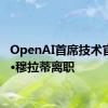 OpenAI首席技术官米拉·穆拉蒂离职