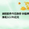 润和软件今日涨停 炒股养家席位净买入1.91亿元