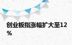 创业板指涨幅扩大至12%