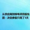 从供应商到核电项目股东 久立集团：决定参股只用了3天