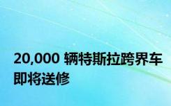 20,000 辆特斯拉跨界车即将送修