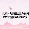 北京：力争通过三年时间低空经济产业规模达1000亿元