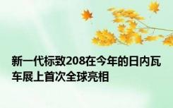 新一代标致208在今年的日内瓦车展上首次全球亮相