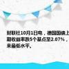 财联社10月1日电，德国国债上涨，10年期收益率跌5个基点至2.07%，为1月以来最低水平。