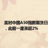 富时中国A50指数期货日内转跌，此前一度涨超2%