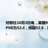 财联社10月3日电，英国9月服务业PMI为52.4，预期52.8，前值52.8。