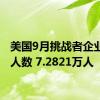 美国9月挑战者企业裁员人数 7.2821万人