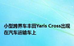 小型跨界车丰田Yaris Cross出现在汽车运输车上