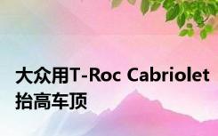 大众用T-Roc Cabriolet抬高车顶