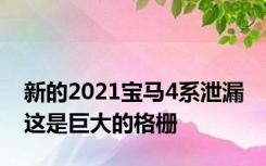 新的2021宝马4系泄漏 这是巨大的格栅