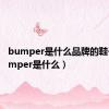 bumper是什么品牌的鞋子（bumper是什么）