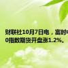 财联社10月7日电，富时中国A50指数期货开盘涨1.2%。