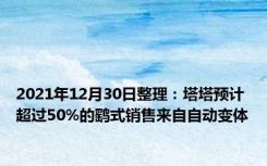 2021年12月30日整理：塔塔预计超过50%的鹞式销售来自自动变体