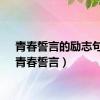 青春誓言的励志句子（青春誓言）