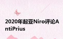 2020年起亚Niro评论AntiPrius