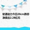 软通动力今日20cm跌停 二机构净卖出2.28亿元