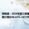 特锐德：2024年前三季度净利润预计增长96.47%-107.99%